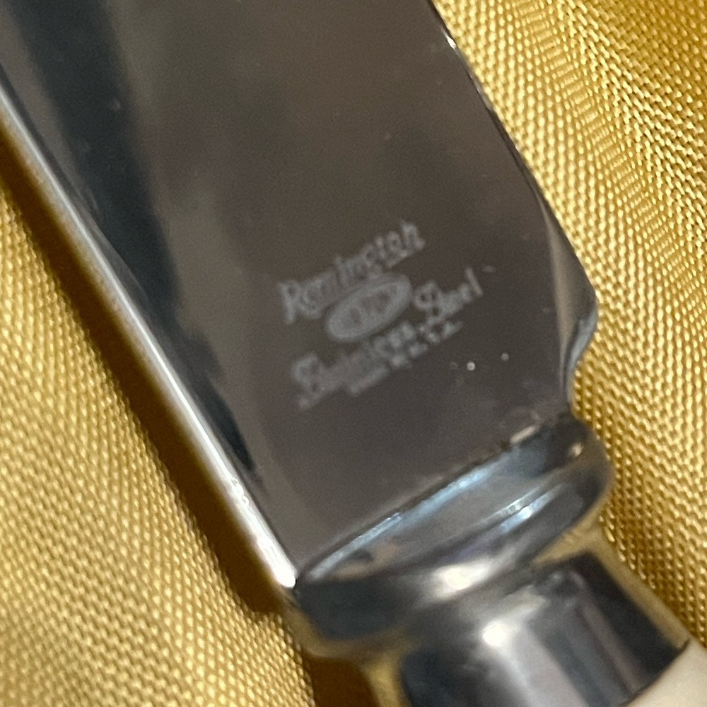 Vintage Remington Antler Handle Knife and Fork Set in Black and Gold Box - Picture 4 of 17